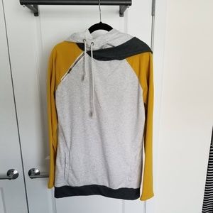 Ampersand Avenue Double Hood - Yellow & Grey